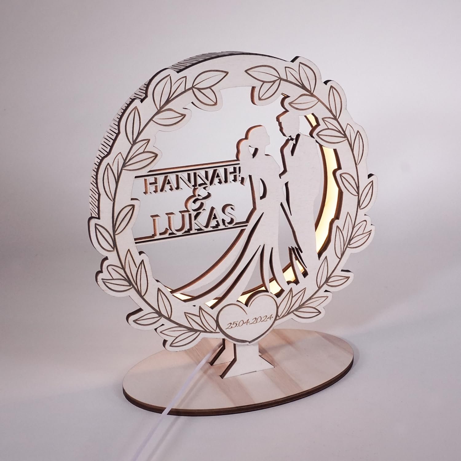 Настільна лампа Namofactur USB Фанера тополі, фото №1