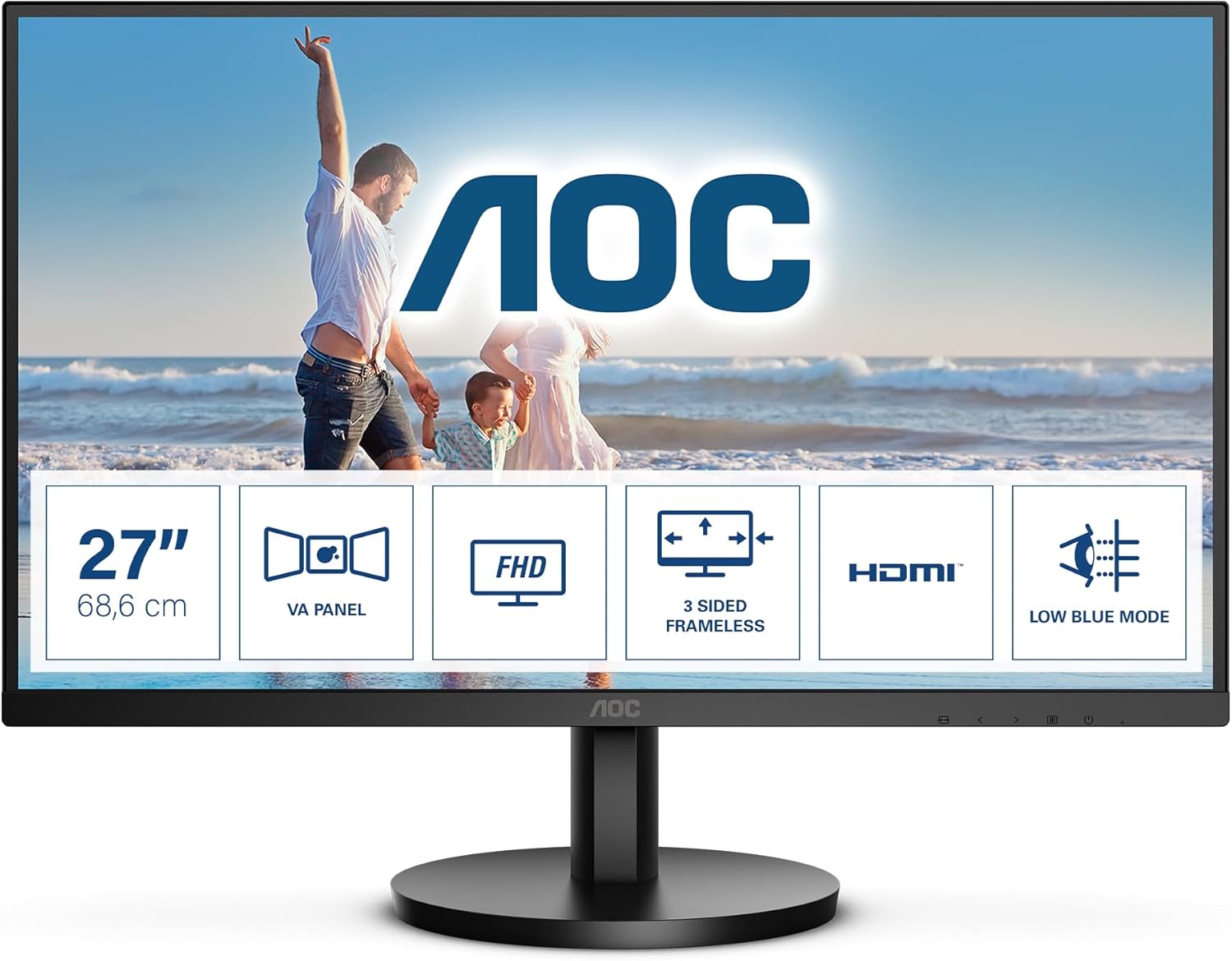 Монитор 27" AOC 27B3HM Full HD VA 75 Гц, фото №1 Монитор 27" AOC 27B3HM Full HD VA 75 Гц, фото №1