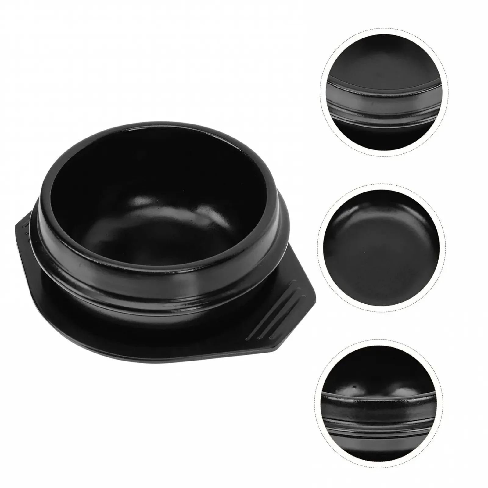 Горшок для бибимбапа Ceramic с ручкой и ложкой антипригарный, фото №4