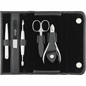 Набір для манікюру marQus Premium, 5 предметів, нержавіюча сталь, у чохлі зі справжньої шкіри, чорний ціна на synthetic.ua - Фото 1 Набір для манікюру marQus Premium, 5 предметів, нержавіюча сталь, у чохлі зі справжньої шкіри, чорний synthetic.ua - Фото 1