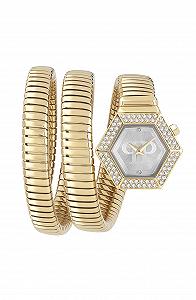 Женские часы Philipp Plein Snake Hexagon Кварцевые Аналоговые Сталь - Фото 1