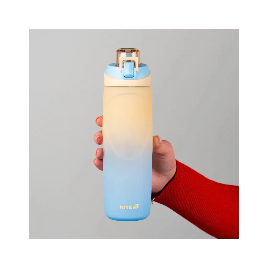 Бутылка для воды Kite K26, 760 мл, бежево-синя (K26-1200-1), фото №3 Бутылка для воды Kite K26, 760 мл, бежево-синя (K26-1200-1), фото №3