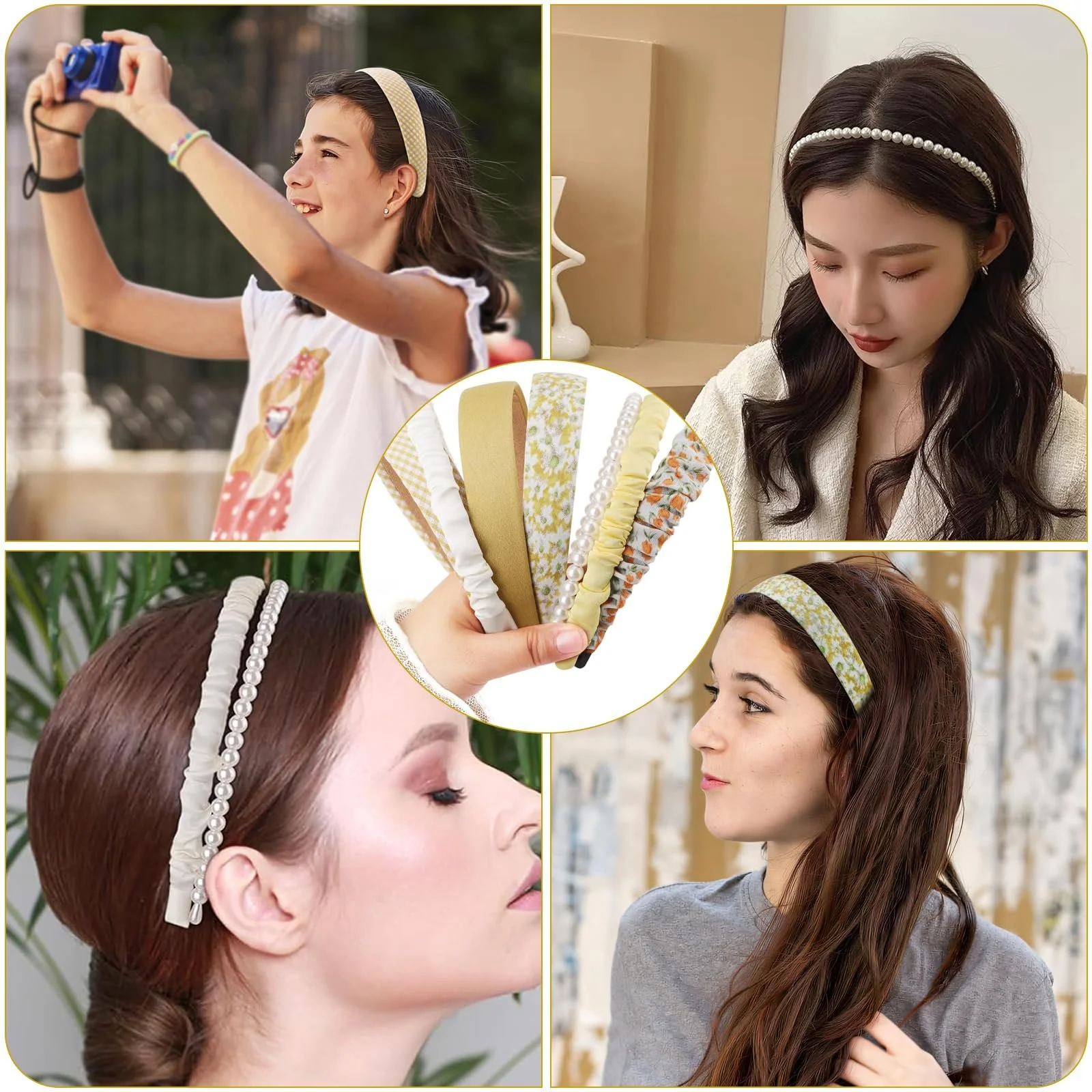 Набір обручів для волосся жіночих 7 шт, фото №7