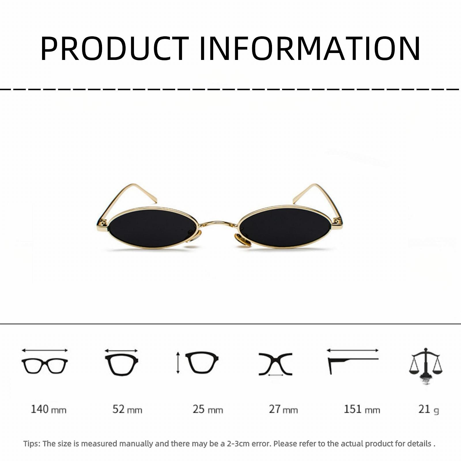 Солнцезащитные Очки Овальные Ретро QVKUUT Металлические Классические Защита от УФ, фото №5