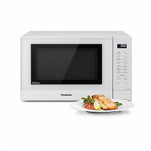 Мікрохвильова піч Panasonic NN-GT45KWSUG з грилем та скляним поворотним столом 31 л 1000 Вт інверторна технологія 24 автоматичні програми турборозморожування 7 рівнів потужності таймер LED-дисплей біла - Фото 1