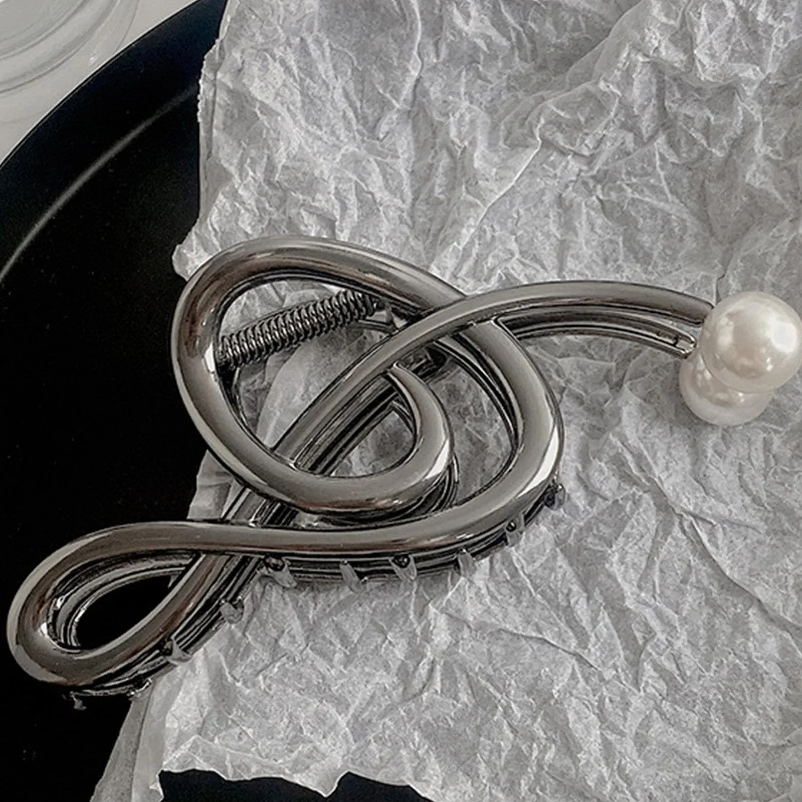 Металлическая заколка для волос с музыкальной нотой, фото №3