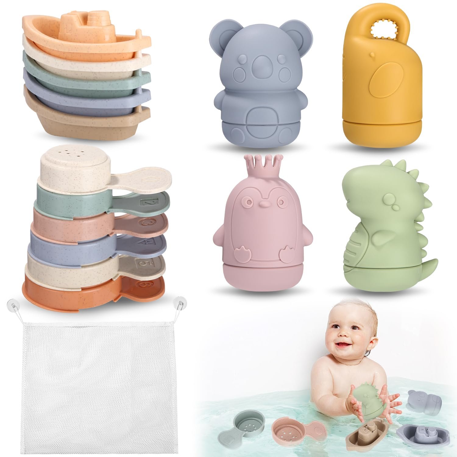 Набор игрушек для ванной 16 шт., фото №1