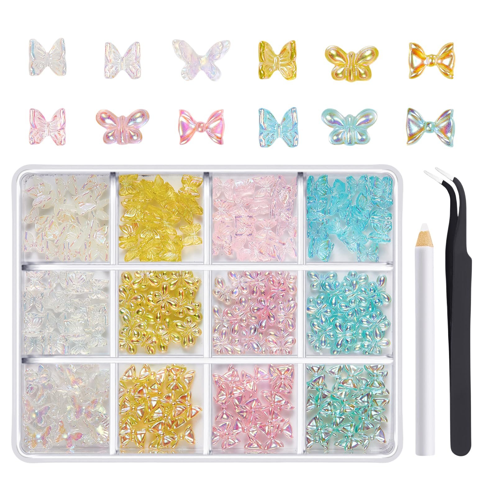 Стрази для нігтів 3D смола, 1 коробка, фото №3