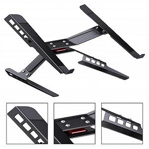 Подставка для ноутбука, регулируемая на 150 градусов, из углеродистой стали, с антискользящим силиконом, регулируемая, складная synthetic.ua - Фото 1