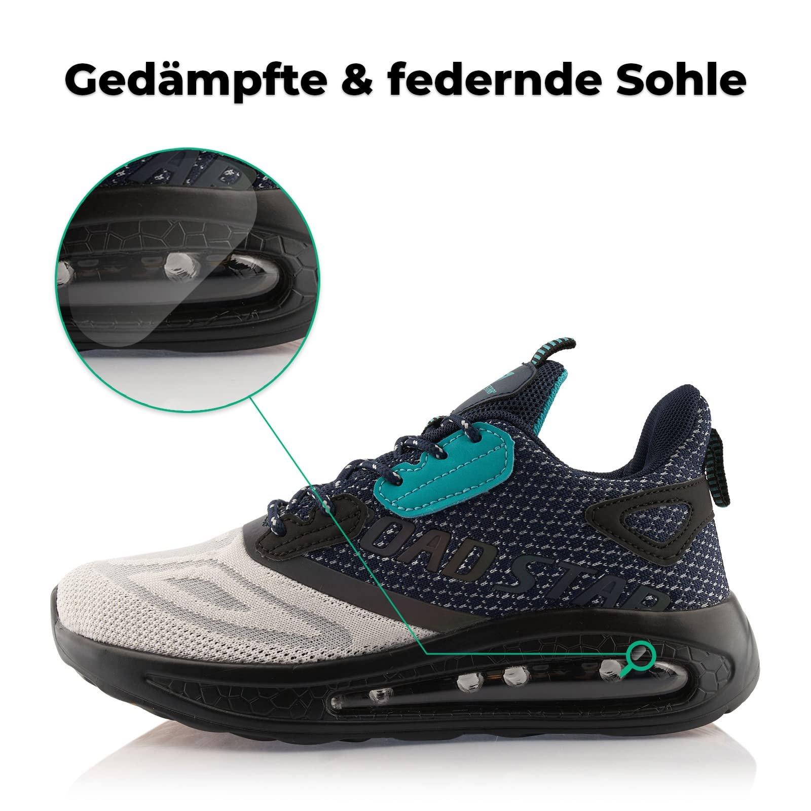 Кроссовки Fusskleidung® Унисекс Спортивная обувь с амортизацией Легкие беговые кроссовки, фото №2