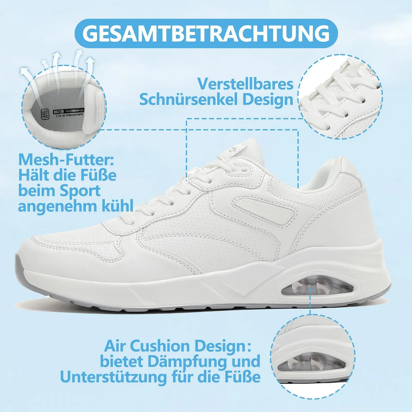 Кроссовки AX BOXING Спортивные Мужские Легкие Размер 41-46 EU, фото №3 Кроссовки AX BOXING Спортивные Мужские Легкие Размер 41-46 EU, фото №3