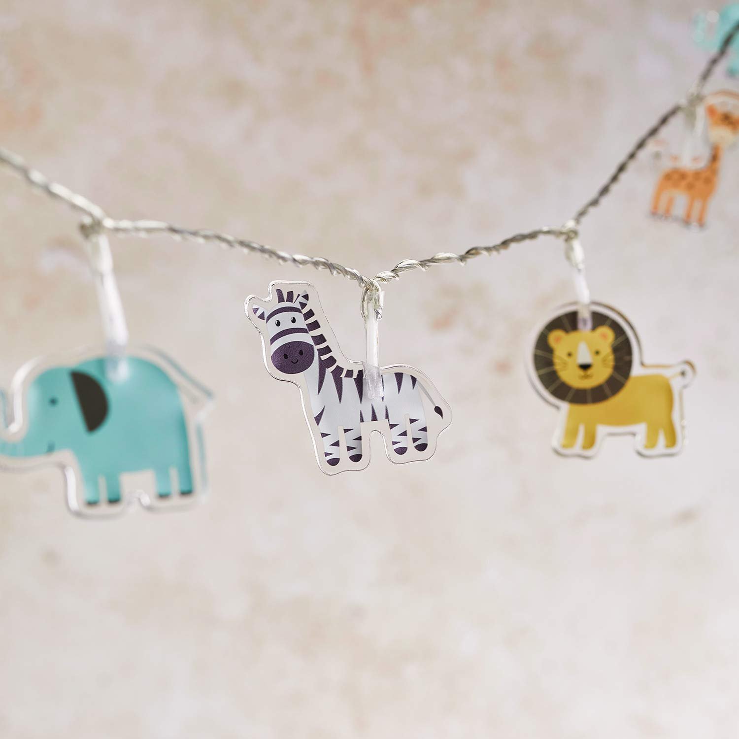 Гірлянда Lights4fun Safari 12 LED Теплий білий для дитячої кімнати на батарейках з таймером, фото №2
