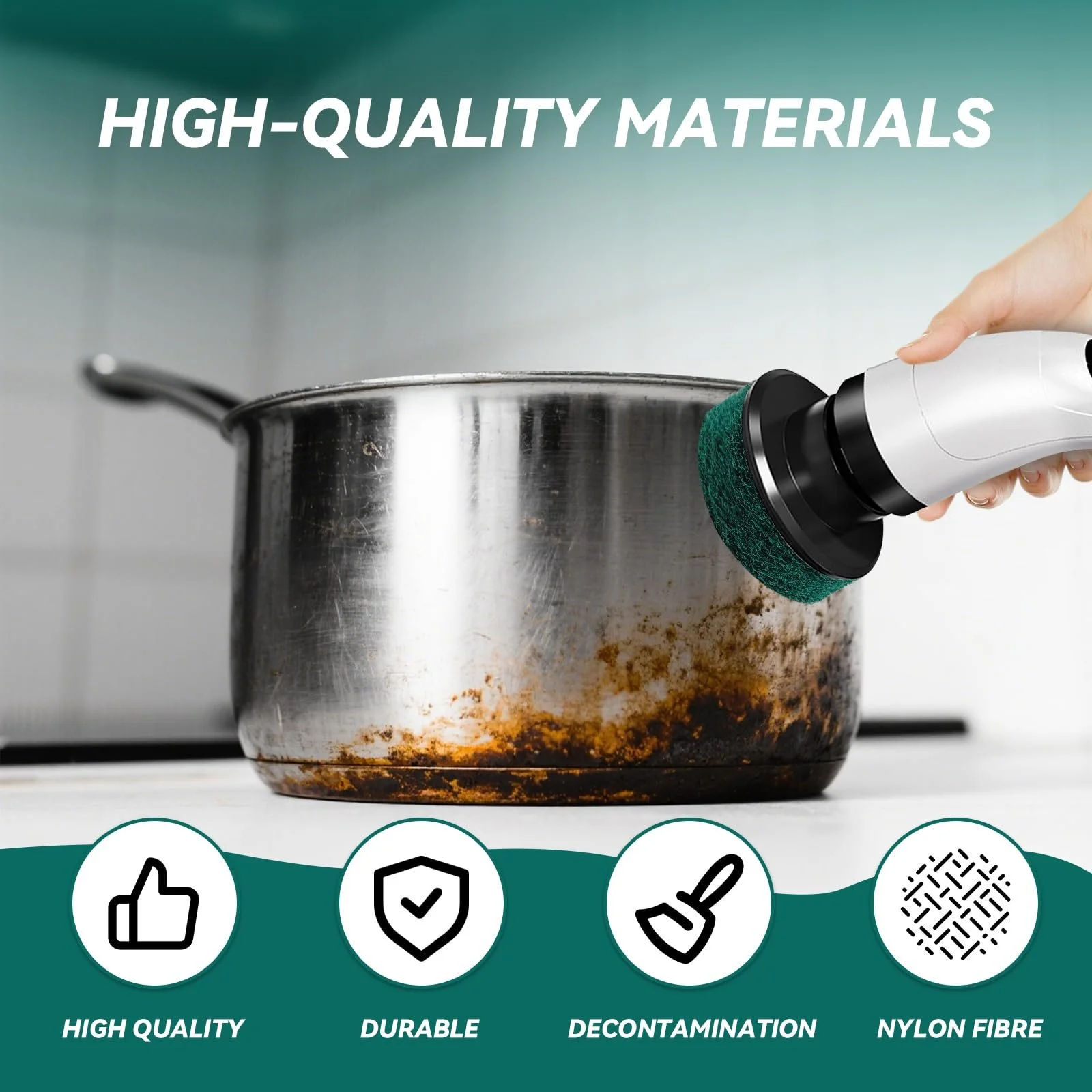 Набір насадок для щітки Bosch Universal Brush 6033 24 шт. 6 пінопластових 6 кухонних 6 високопродуктивних 6 з мікрофібри, фото №4