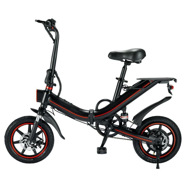 Складаний міський електровелосипед OUXI V5, 400Вт, 14”, макс. швидкість 25 км/год, запас ходу 70 км, чорний, фото №1