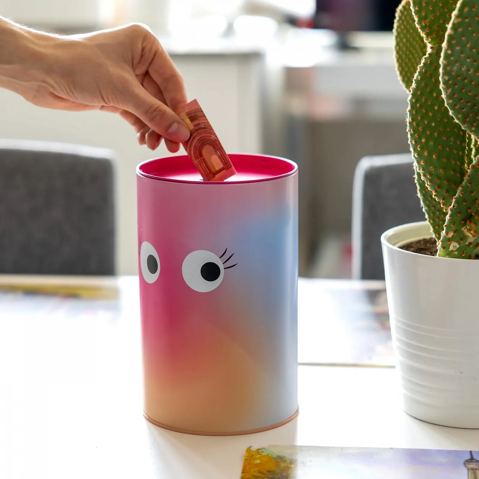 Скарбничка Fisura Original сталева XXL eyes градієнтна, фото №5