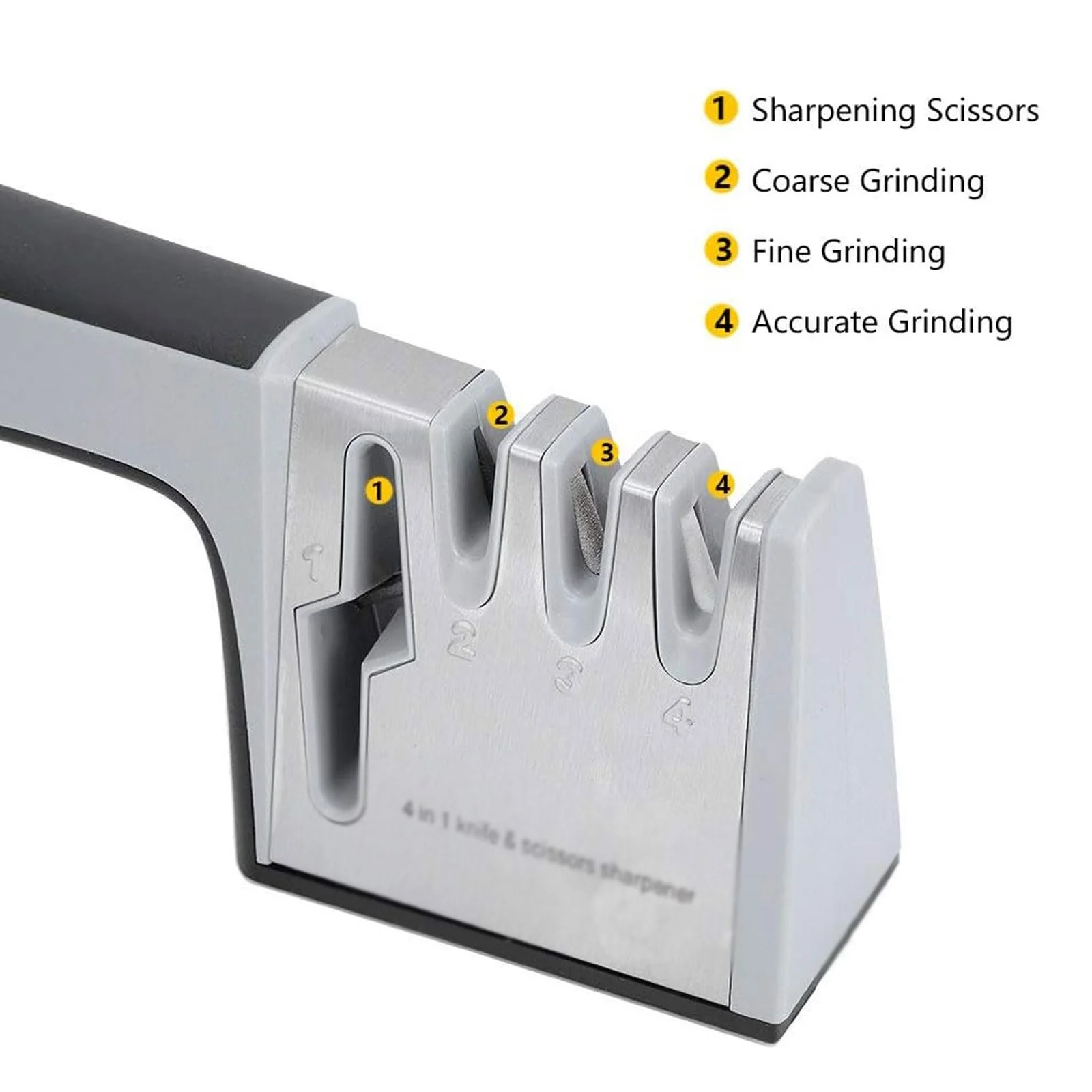 Точилка для ножів та ножиць 4 в 1 нержавіюча сталь, фото №3 Точилка для ножів та ножиць 4 в 1 нержавіюча сталь, фото №3