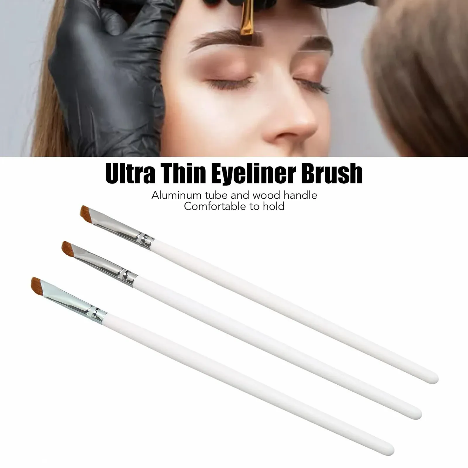 Набір пензлів для підводки очей, скошена, фото №3 Набір пензлів для підводки очей, скошена, фото №3