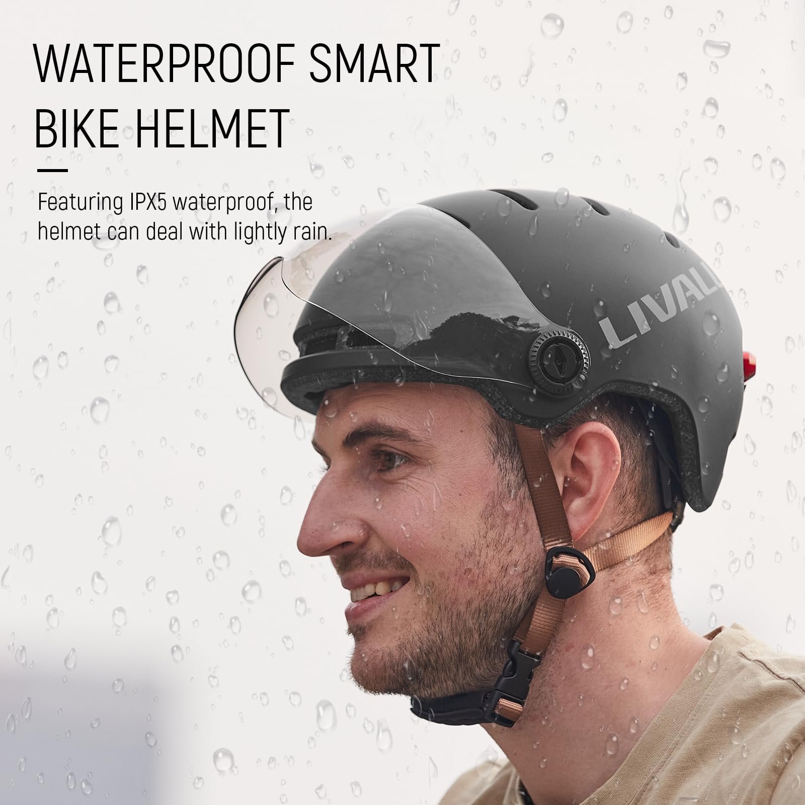 Шолом Smart Bike LIVALL L23 з LED підсвічуванням та знімним козирком, фото №5