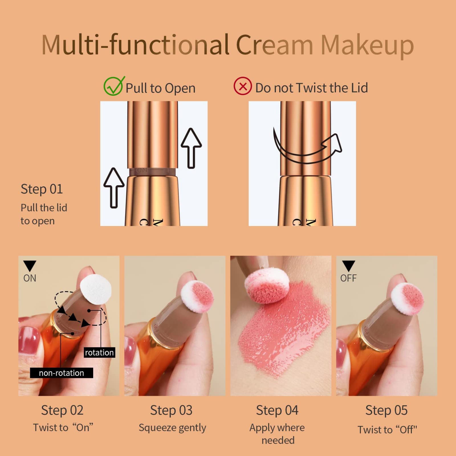 Палочка румян Ofanyia Beauty Wand 04 Персиковый румянец, фото №2