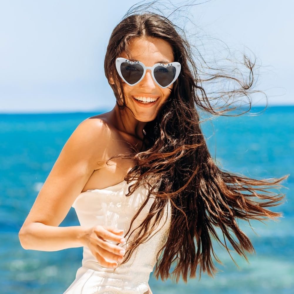 Солнцезащитные очки Сердце Cosysparks Bride to Be, белый, фото №3