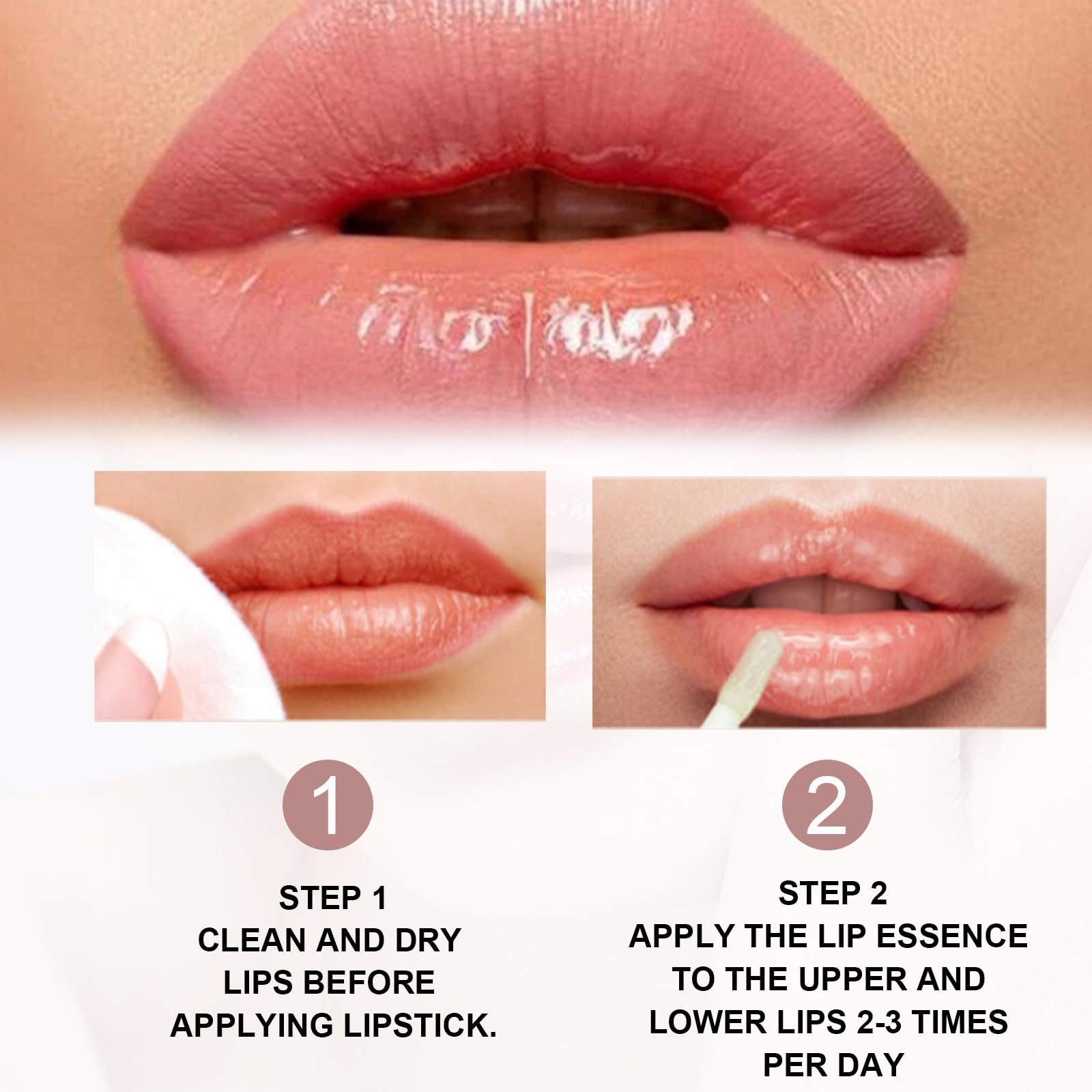 Набор для губ 2 шт. Lip Filler Natural Lip Filler Lip Gloss Lip Enhancer and Lip Care Serum Day & Night Cream, фото №6