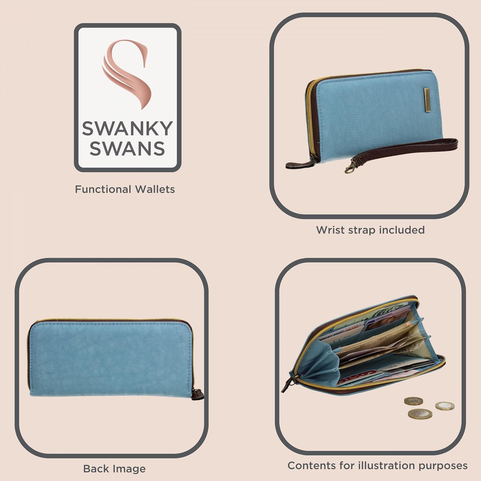 Женский кошелек SwankySwans Nylon на молнии для карт и монет, фото №4