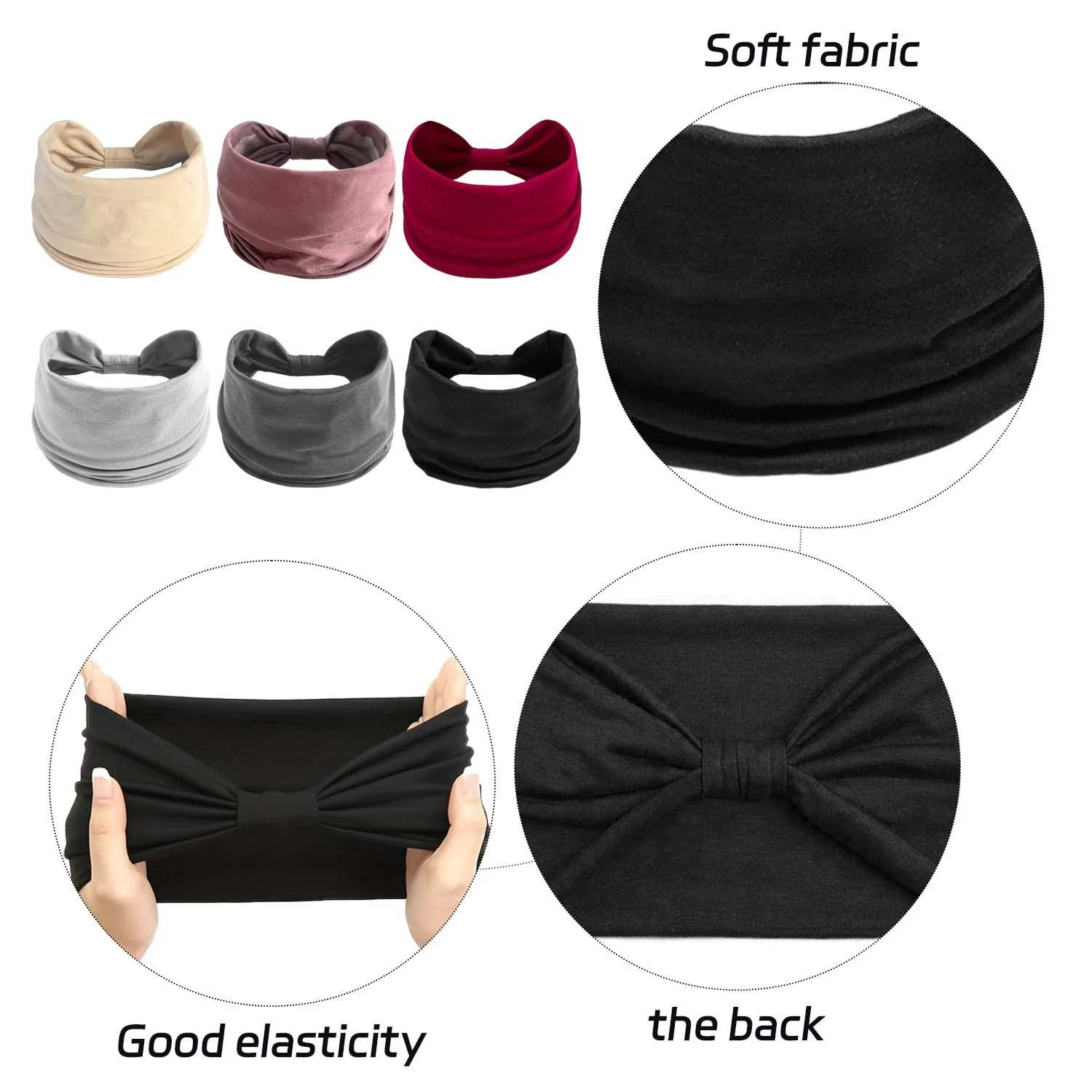 Набір пов'язок на голову 6 шт., фото №3