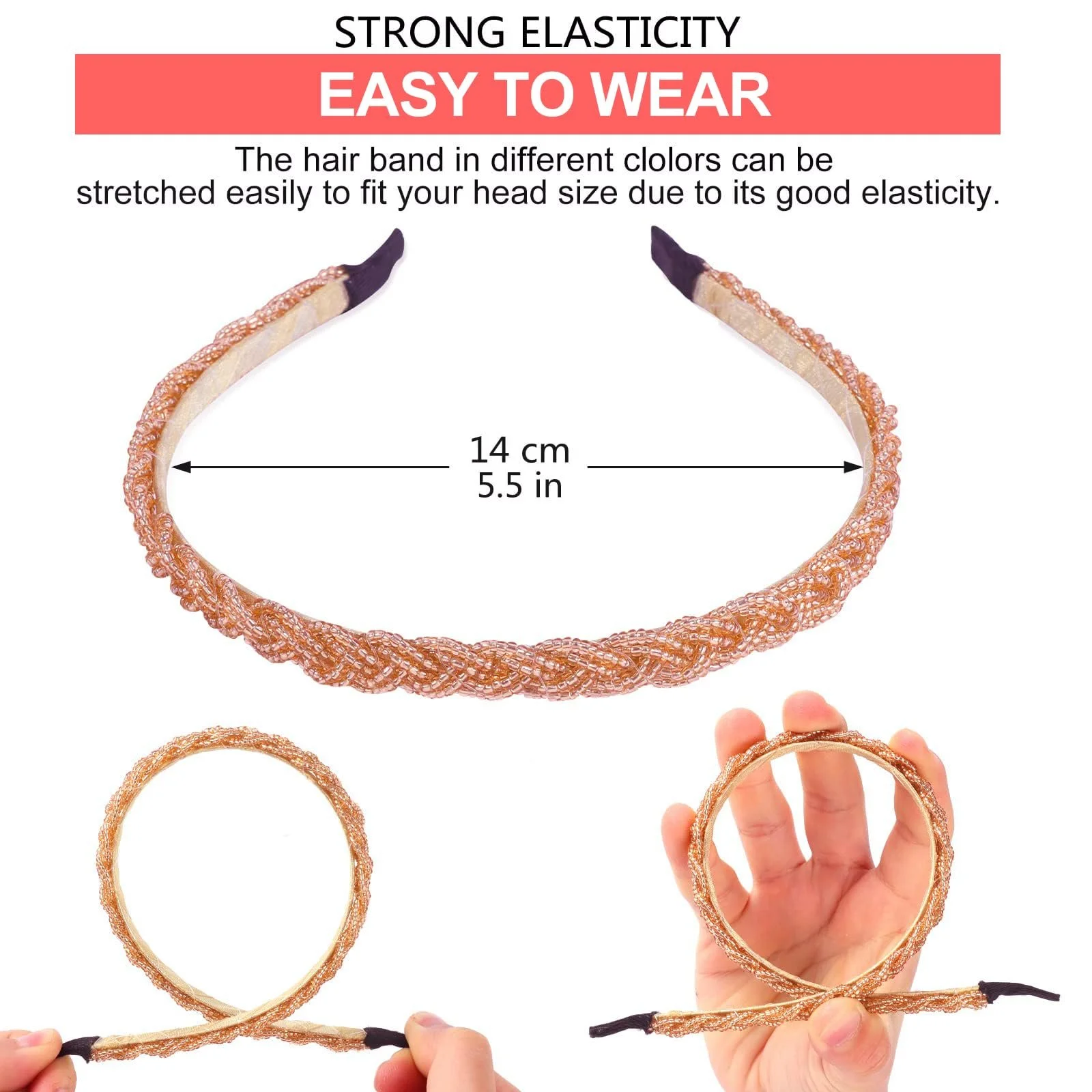 Набор из 3 женских обручей для волос., фото №2 Набор из 3 женских обручей для волос., фото №2