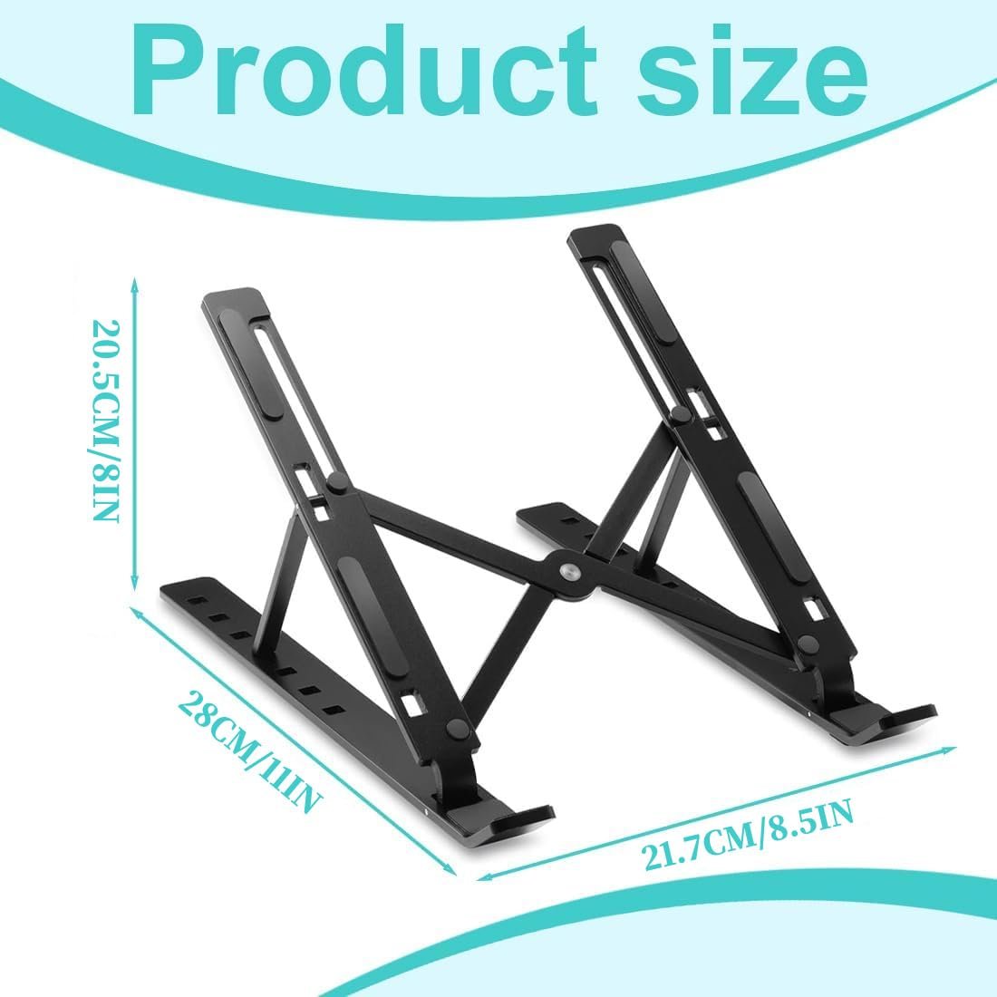 Подставка для ноутбука с 10 регулируемыми уровнями, противоскользящая, пластик, силикон, фото №2 Подставка для ноутбука с 10 регулируемыми уровнями, противоскользящая, пластик, силикон, фото №2