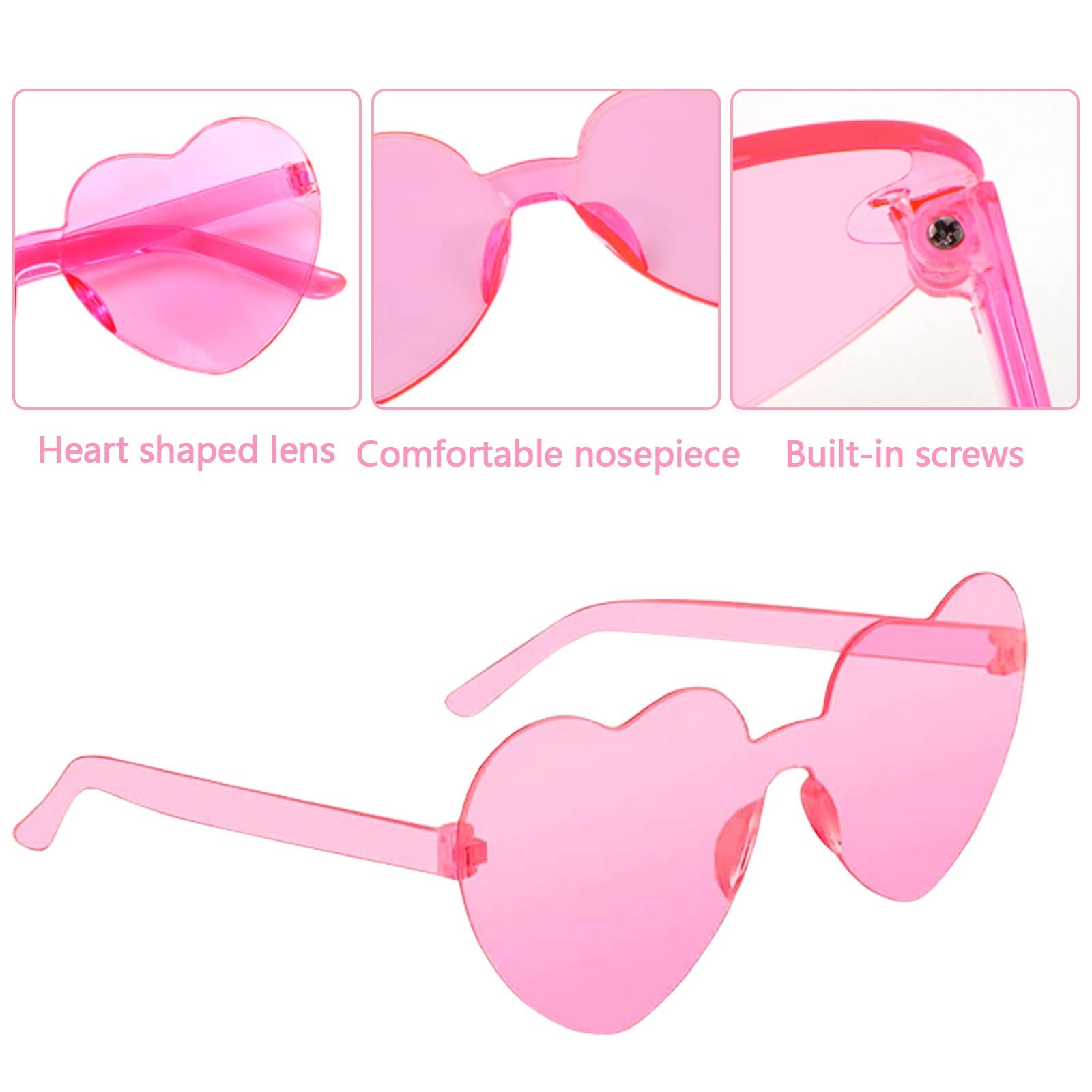 Набір сонцезахисних окулярів у формі серця, фото №3