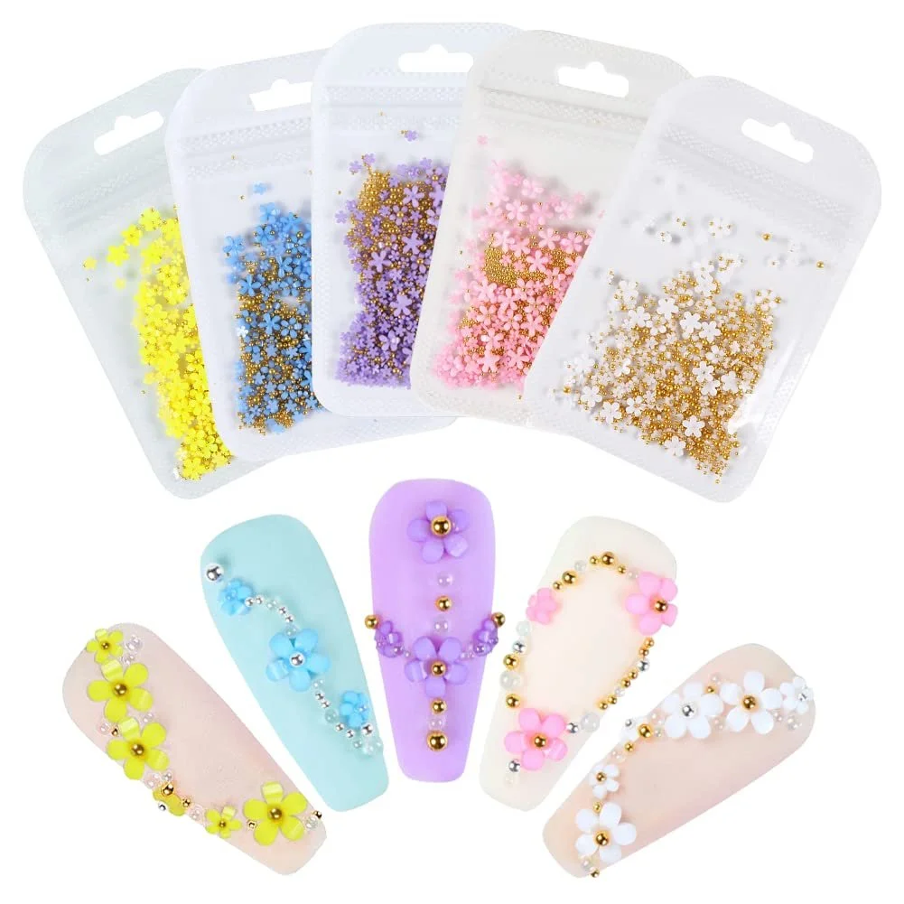 Стрази для нігтів Квіти 3D Перли Квітка, фото №7 Стрази для нігтів Квіти 3D Перли Квітка, фото №7