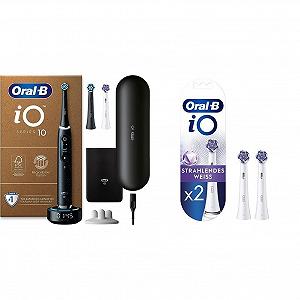 Электрическая зубная щетка Oral-B iO Series 10 Plus Edition и сменные насадки iO Bright White для электрической зубной щетки, 2 шт. в упаковке - Фото 1
