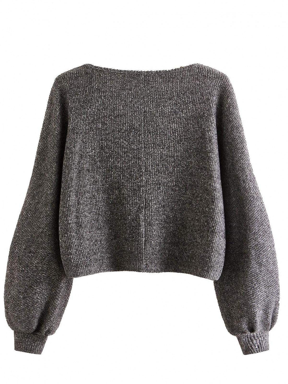 Футболка SweatyRocks Женская Повседневная В рубчик, вязаная, с рукавом реглан, длинным рукавом, укороченный топ, фото №2 Футболка SweatyRocks Женская Повседневная В рубчик, вязаная, с рукавом реглан, длинным рукавом, укороченный топ, фото №2