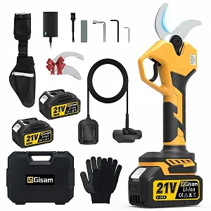 Акумуляторний секатор Gisam Electric 60 мм, 2 x 4Ah батареї та LED дисплей - Фото 1