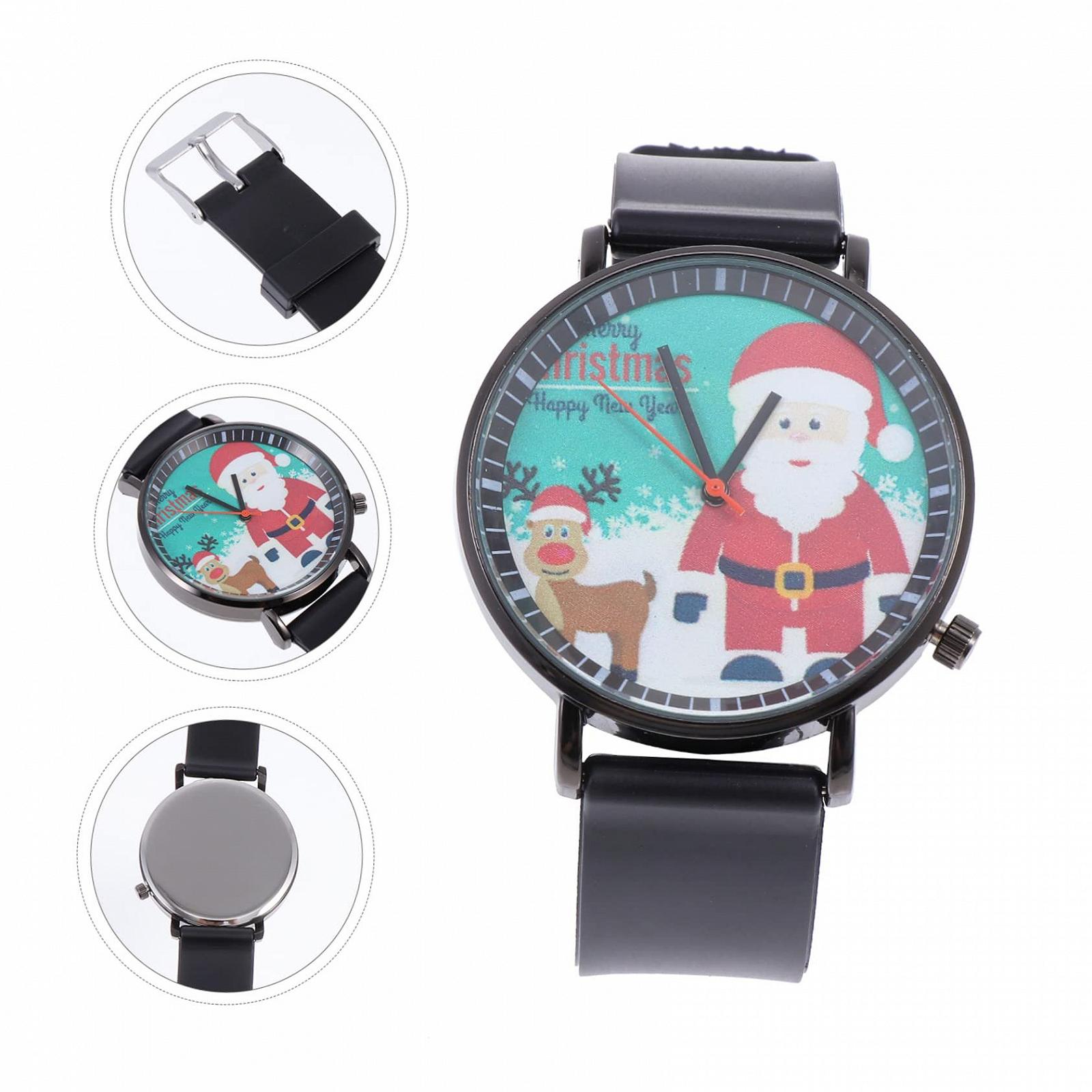 Часы WRITWAA Рождественские Часы Унисекс Часы снеговика Детские Часы из нержавеющей стали Разные цвета Ремешок, фото №6