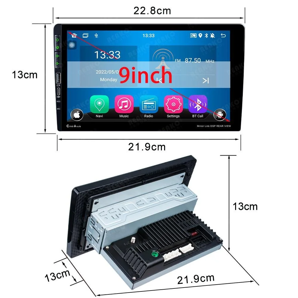 Автомагнитола Hikity / 9" / Сенсорная / 2/32Гб / Android 12 / Bluetooth / WI-FI / GPS / USB / microSD slot / 1DIN, фото №12 Автомагнитола Hikity / 9" / Сенсорная / 2/32Гб / Android 12 / Bluetooth / WI-FI / GPS / USB / microSD slot / 1DIN, фото №12