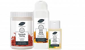 Набір для сауни Saunabedarf Schneider Sandalwood Blood Circulation мед, сіль та гель для душу - Фото 1