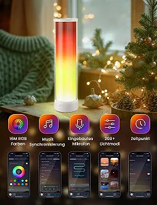 Розумна настільна лампа LED 4000 mAh акумуляторна з пультом та додатком 16 млн кольорів synthetic.ua - Фото 1