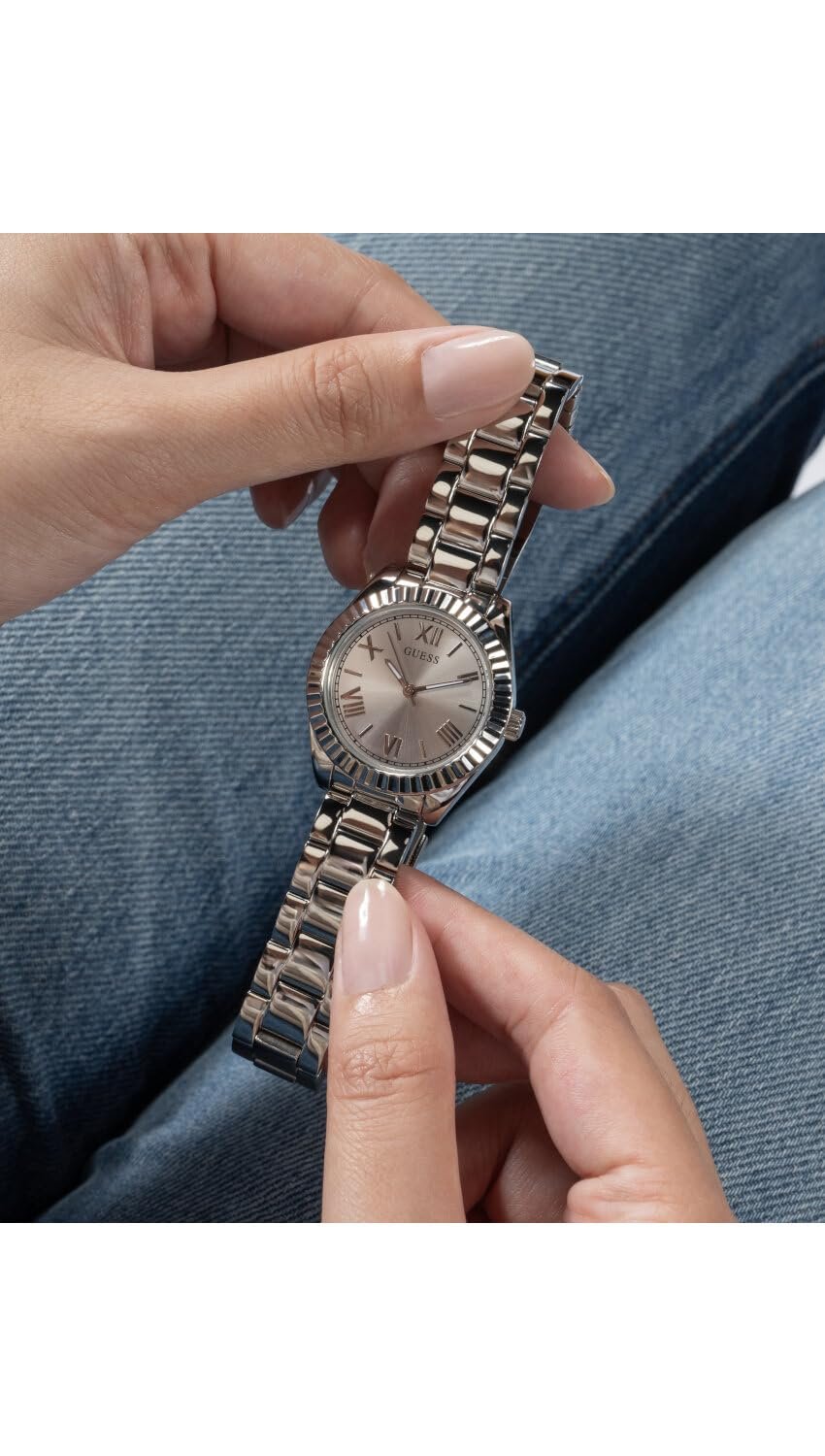 Годинник Жіночий GUESS Mini Luna Сталь, фото №6