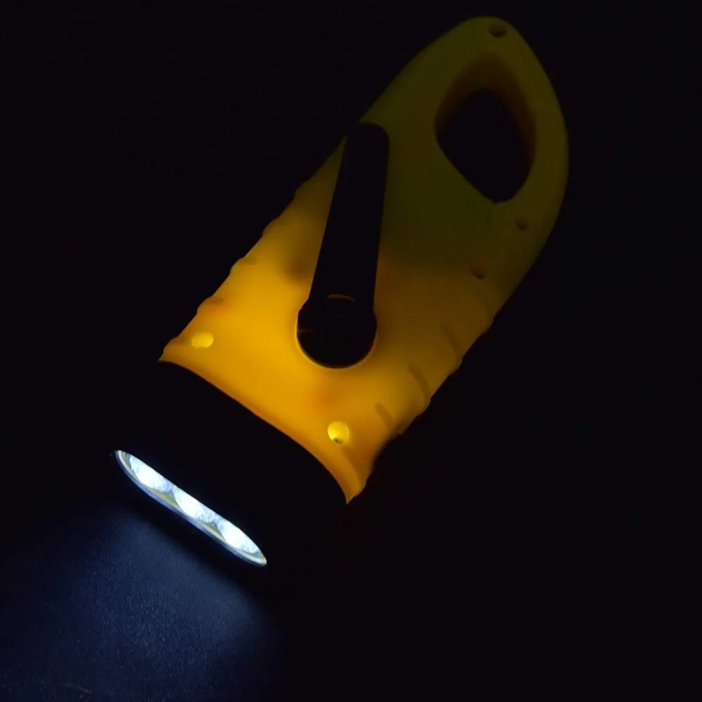 Ліхтарик Alomejor Ручний з сонячною панеллю LED Компактний для надзвичайних ситуацій Зелений ABS пластик Жовтий, фото №7