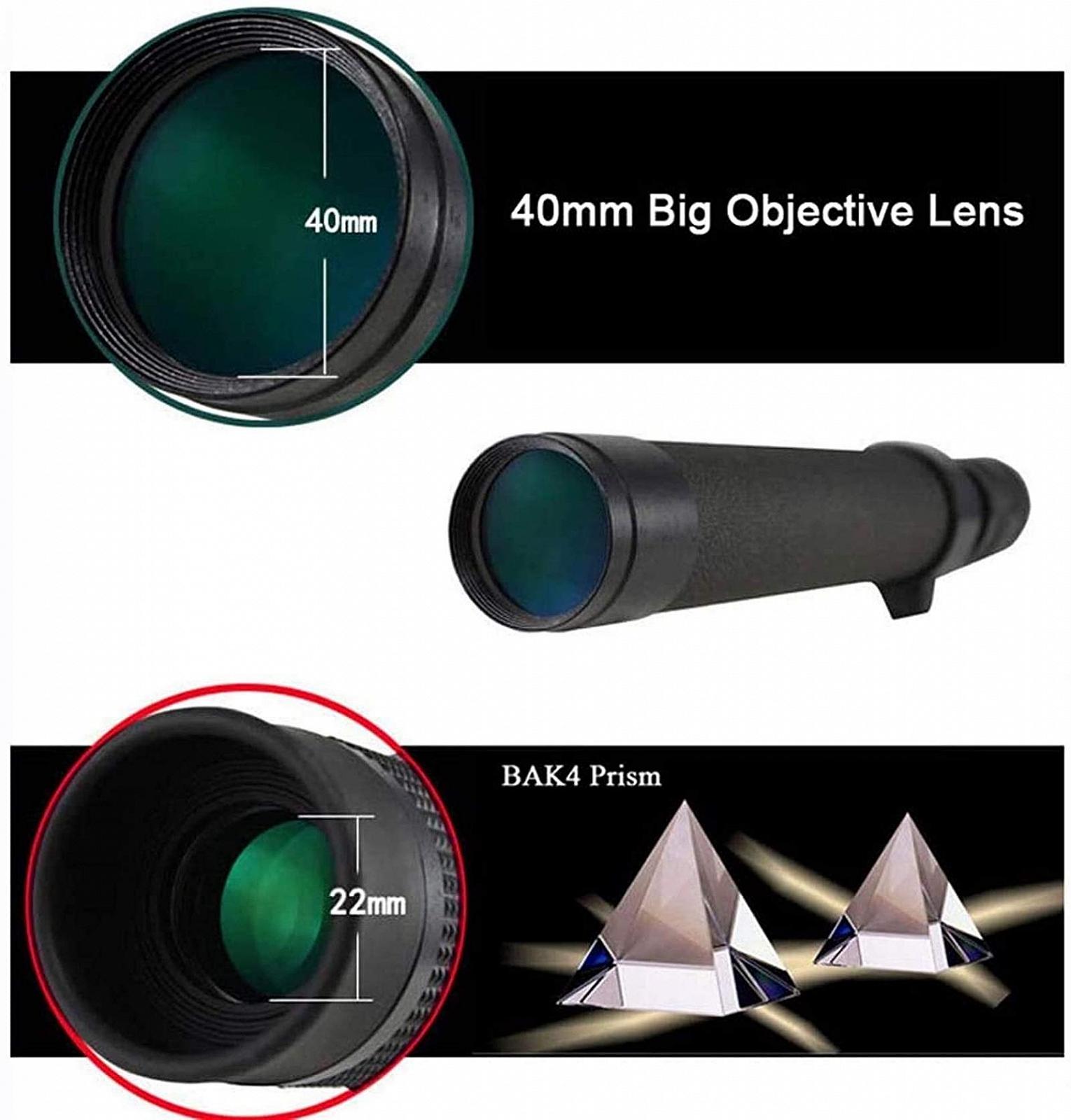 Монокуляр QHYTL BAK4 Prisma FMC-об'єктив зум з телефонним адаптером і штативом, фото №4