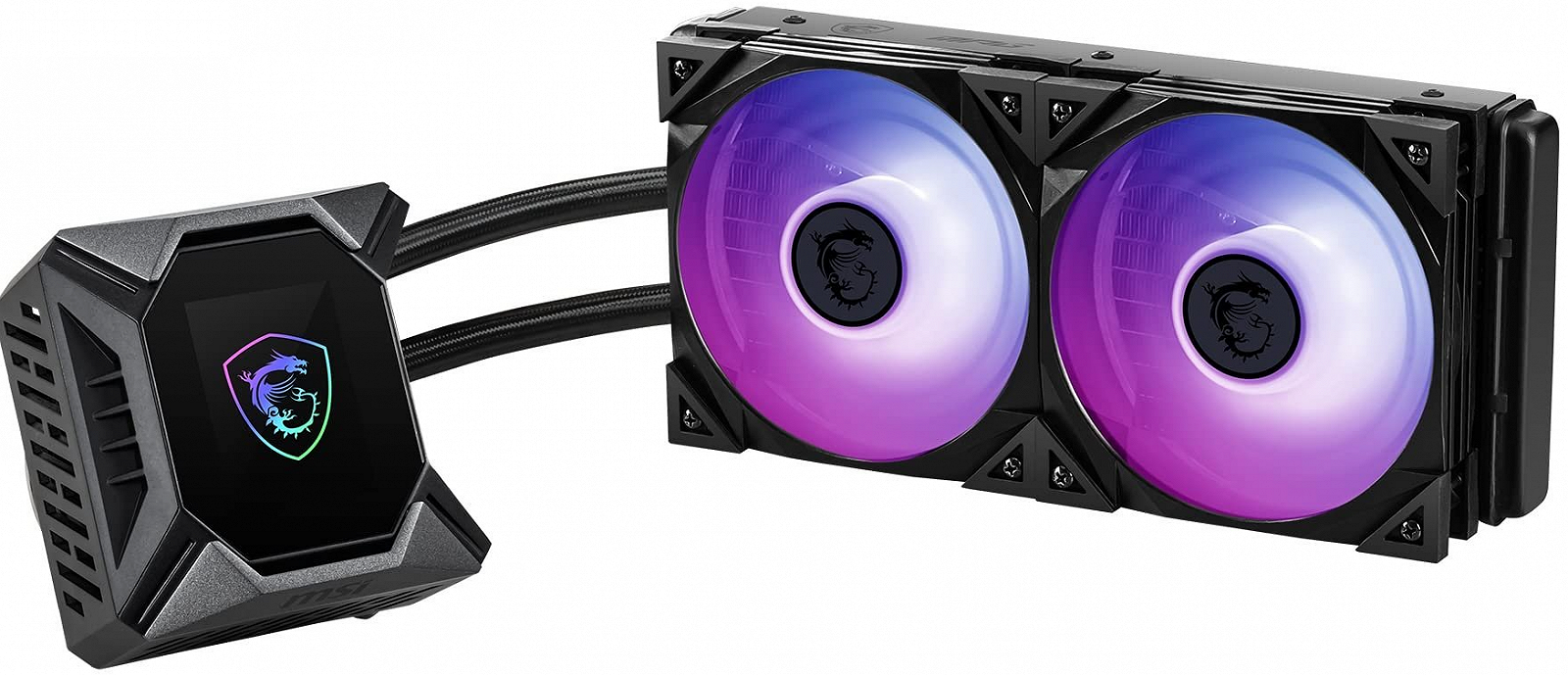 Система рідинного охолодження MSI MPG CORELIQUID K240 / 240mm / 2500 RPM / 2.4" LCD / Intel / AMD / Black, фото №2