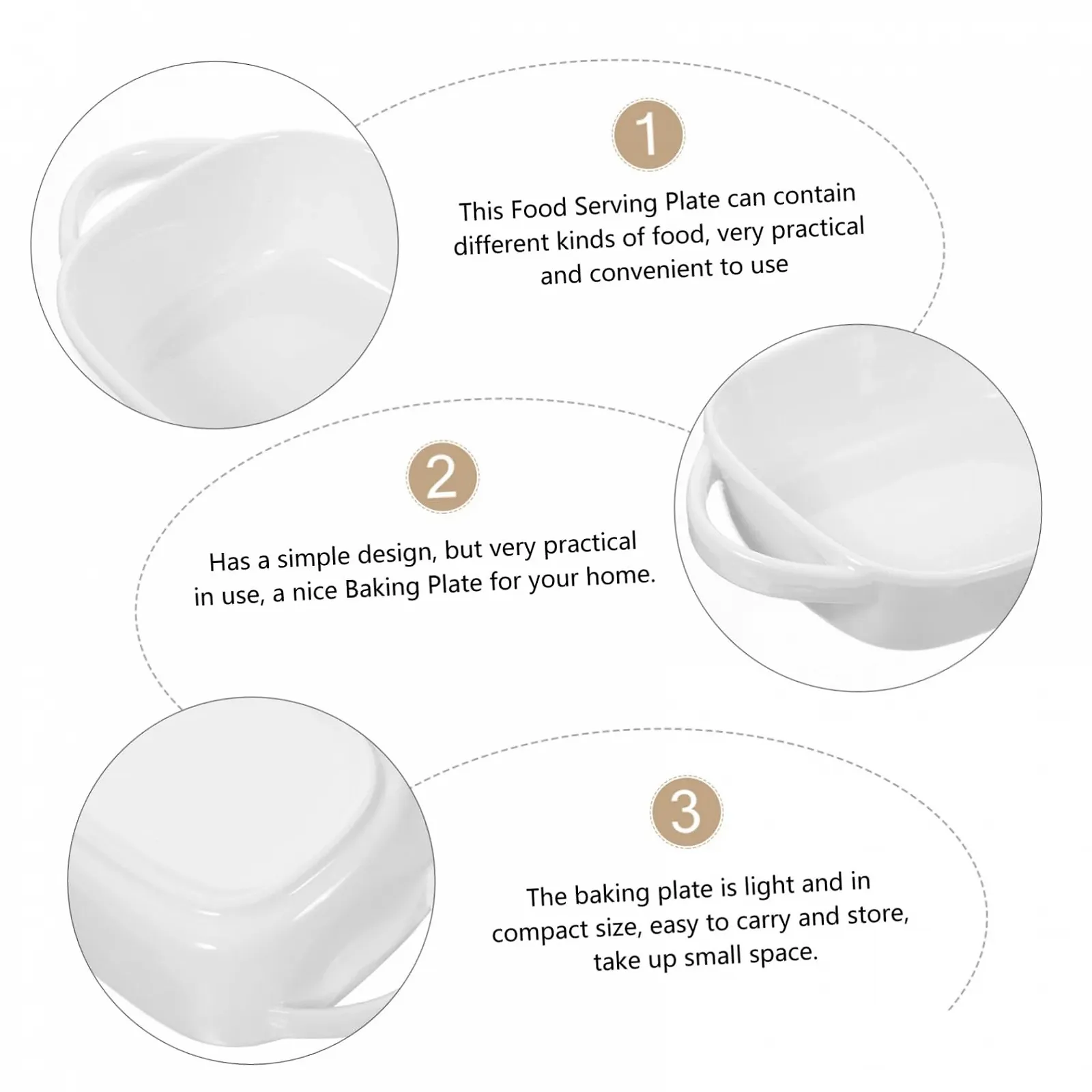 Форма для запекания Zerodeko керамическая с ручками гладкая поверхность, фото №8