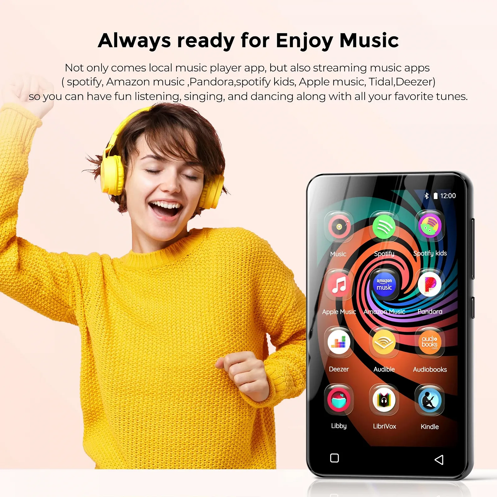 MP3-плеер innioasis Spotify 160 ГБ Bluetooth Черный, фото №2