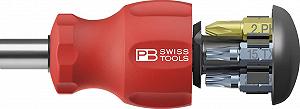 Купить Отвертка с держателем бит PB Swiss Tools PB 8453 с выдвижным магазином, 6 прецизионных бит C6 шлиц/Phillips/Torx и магнитный держатель - Фото 1 Отвертка с держателем бит PB Swiss Tools PB 8453 с выдвижным магазином, 6 прецизионных бит C6 шлиц/Phillips/Torx и магнитный держатель - Фото 1