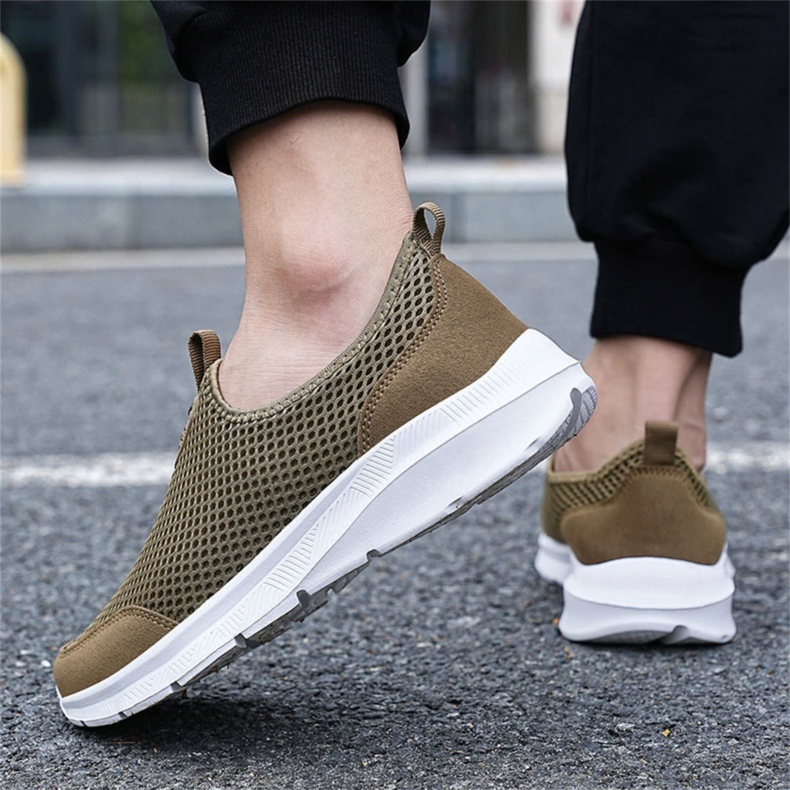 Кроссовки мужские Лето 2022 Hollow Fly Woven Легкие Дышащие Удобные Decompression Fashion Красивые Спортивные Беговые Lift, фото №4