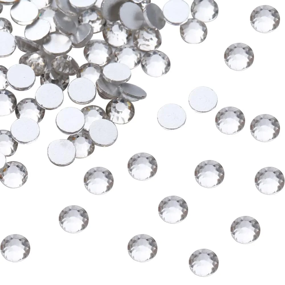 Стрази Скло Плоскі Круглі 2.7-2.8 мм Білий, 1440 шт, фото №1
