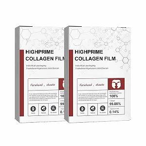 Плівка колагенова Highprime Розчинна маска для обличчя проти старіння для пружної шкіри, (2 шт) - Фото 1