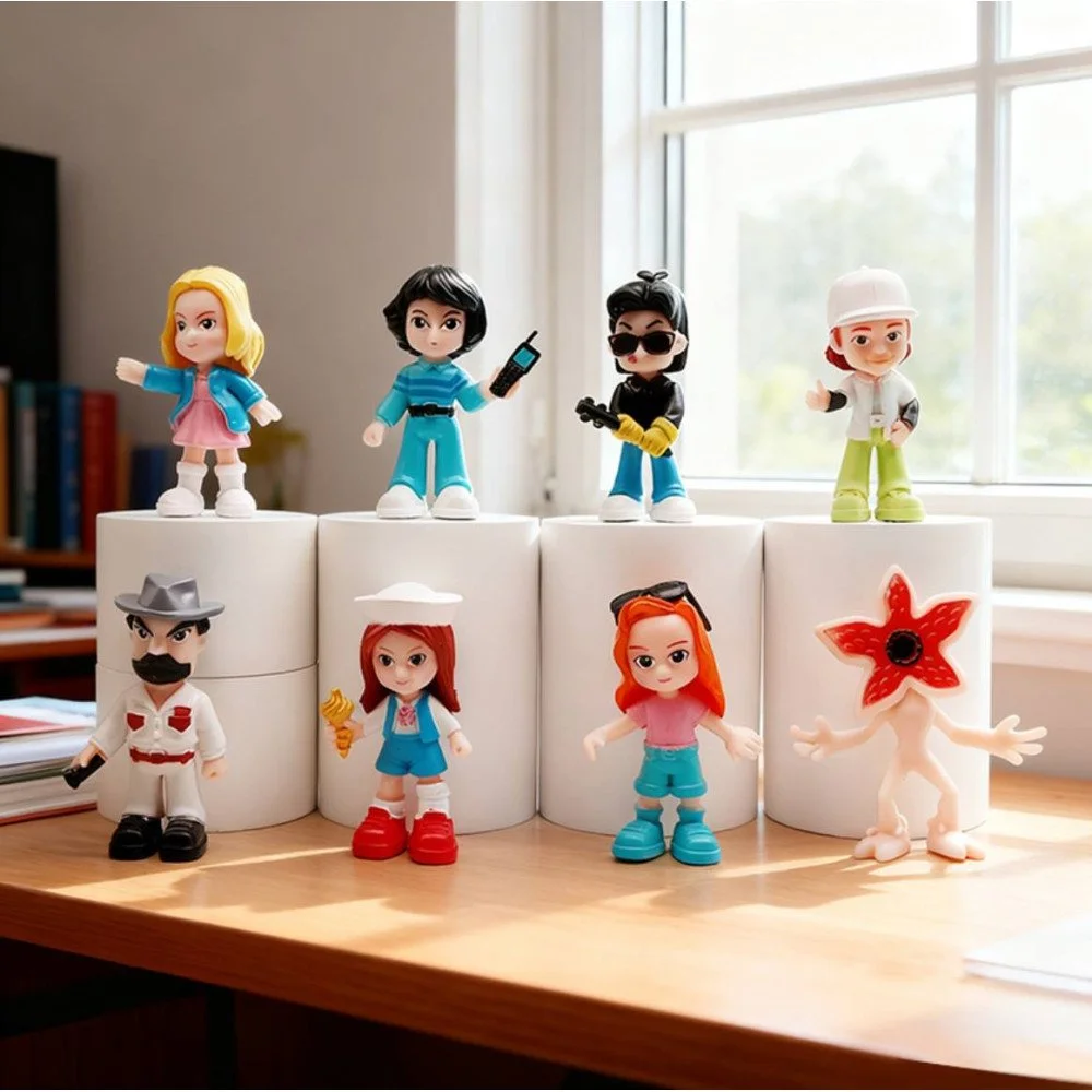 Набор фигурок Очень странные дела Одиннадцать Демогоргон Stranger Things Eleven 8 шт 8 -9 см, фото №3