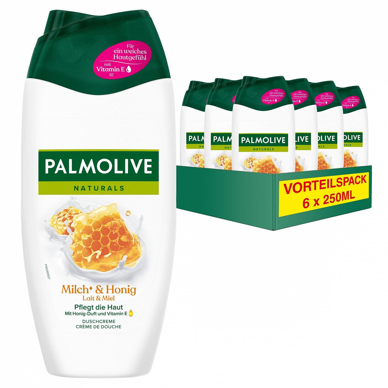 Крем-гель для душа Palmolive Naturals Honey & Milk с экстрактами меда и молока 6 x 250 мл, фото №1 Крем-гель для душа Palmolive Naturals Honey & Milk с экстрактами меда и молока 6 x 250 мл, фото №1